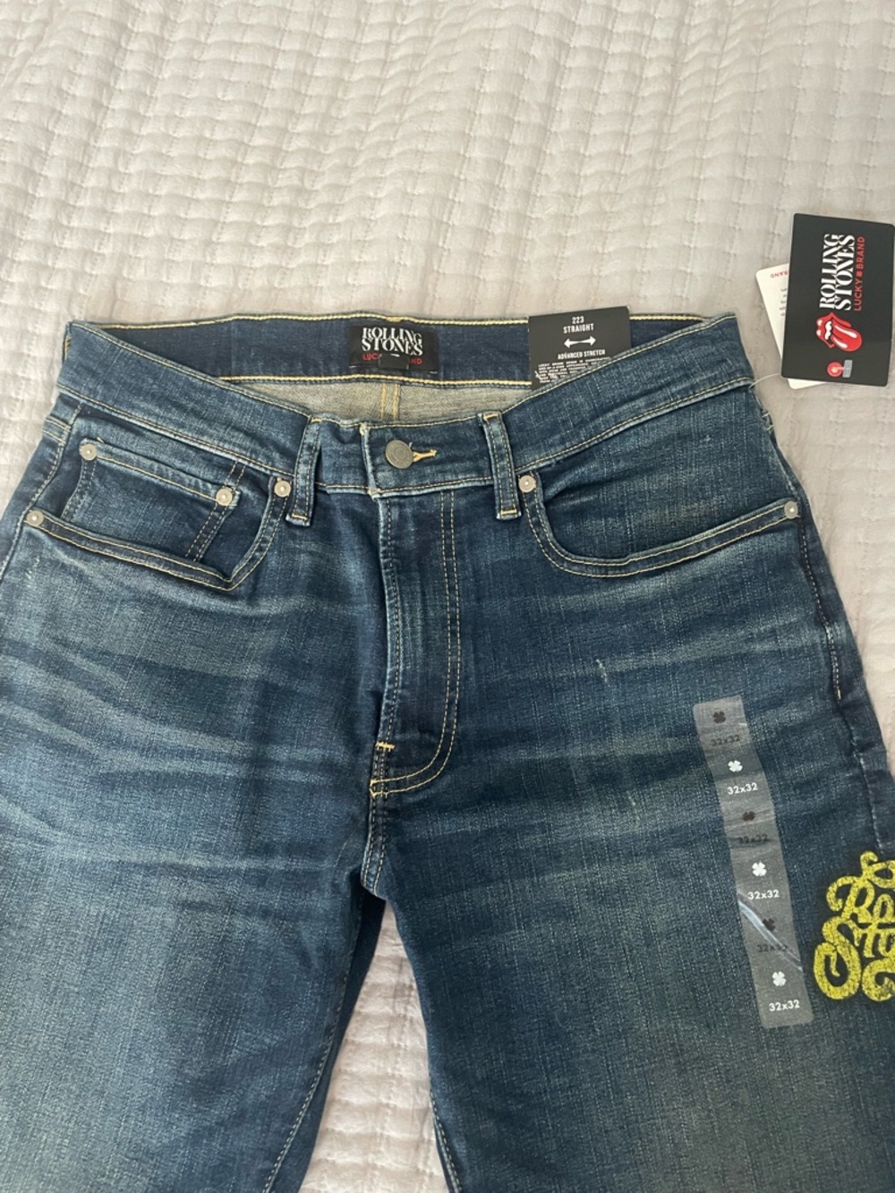 NWT Lucky Brand x Rolling Stones 223 Straight Jeans 32x32
